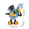 thumbnail image 2 of Plastic Dancing Robot Toy with Music and Lights - Interactive Moving Arms and Legs, Bump-and-Go, Requires 3xAA Batteries, Ages 1+, 2 of 7