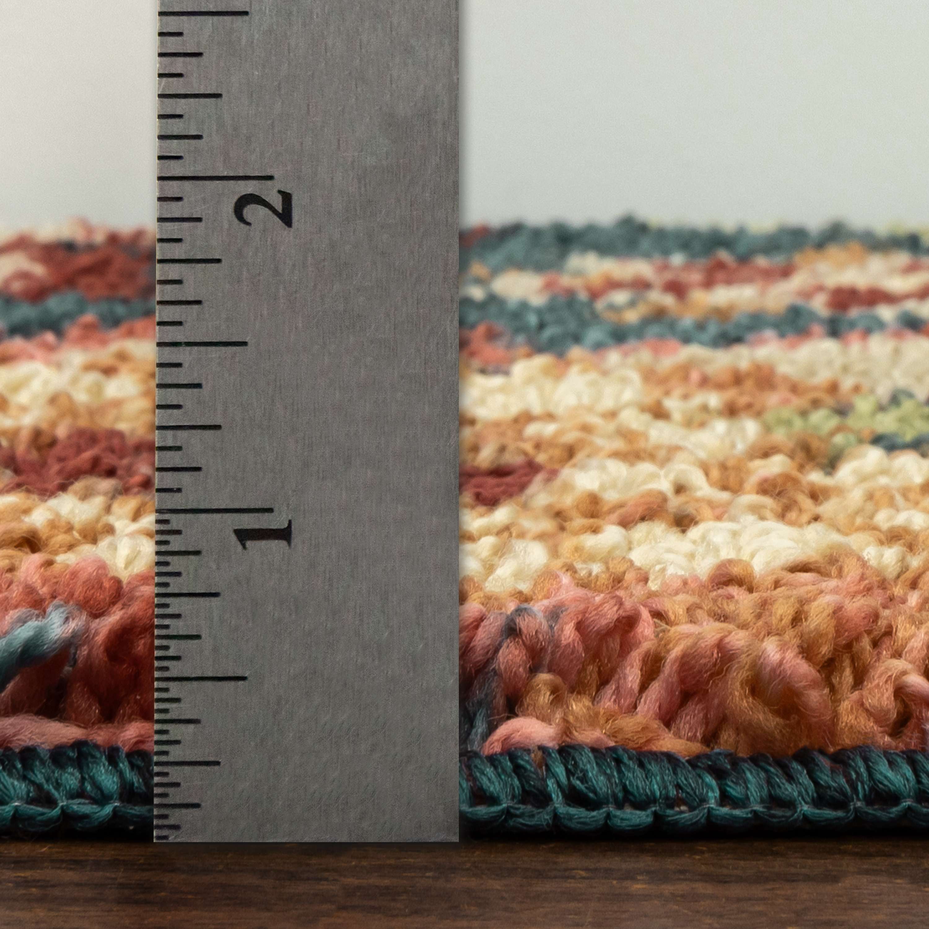 (2 pack) Mainstays Farmhouse Oversized Floral Teal Multicolor Indoor Area Rug, 7' x 10'