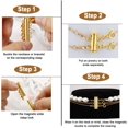 thumbnail image 4 of 8 Piezas 4 Tamaños Hebilla Deslizante Cerradura Collar Conector Trenzado Tubo Deslizante Hebilla Correa Estuche De Almacenamiento Para Pulsera En Capas Collar Joyería Artesanal Zhivalor WMZL-1044-3, 4 of 4