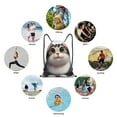 thumbnail image 6 of Gaeub Cute Cartoon Kitten Drawstring Backpack Bag Sport Gym Sackpack Heavy Duty String Backpack for Men Women-Small, 6 of 6