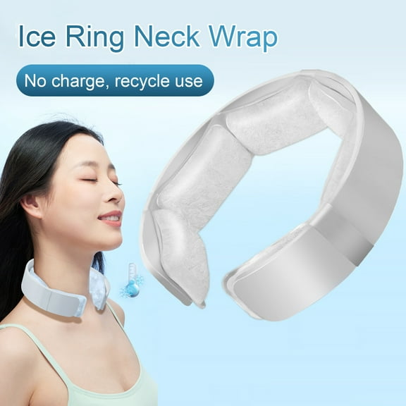 sunsanly Summer Neck Cooling Tube Wearable Neck Cooler Lightweight Reusable Ice Cold Ring Outdoor Heatstroke Prevention Portable Neck Wrap Collar