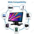 thumbnail image 2 of LESOWN Small 7 inch IPS Second Screen Touchscreen Portable External Monitor Full HD 1024x600 HDMI LCD Display with Dual Speaker & Stand Black, 2 of 9