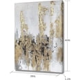 thumbnail image 2 of Abstract Wall Art Hand Painted Gold Skyline Canvas Picture Print with Black and White Texture for Living Room Bedroom Decor, 2 of 7
