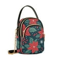 thumbnail image 7 of FORMRS Crossbody Bag for Women Quilted Travel Shoulder Cell Phone Purse with Chain Strap Handbag, Red Christmas Leaves, 7 of 7