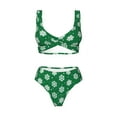 thumbnail image 4 of Rocae Snowflake for Bikini Set for Women Two Piece Sexy High Swimsuits Split Crossover Bikini Large, 4 of 9
