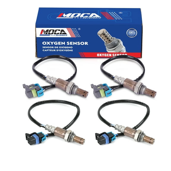 MOCA AUTOPARTS 4x O2 Oxygen Sensor Fit for 2006 Chevrolet Tahoe 5.3L & 2006 Chevrolet Silverado 1500 5.3L & 2006 GMC Yukon 5.3L & 2006 GMC Sierra 1500 5.3L