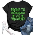 thumbnail image 2 of 100% Cotton St Patricks Day Shirt Women Lucky Shamrock Tshirt Saint Patricks Day Green Clover Short Sleeve Tops, 2 of 5