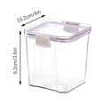 thumbnail image 3 of Wovilon Miscellaneous Grains Barley Noodle Storage Jar Nut Candy Dry Storage Jar Square Transparent Buckle Dry Storage Jar, 3 of 5