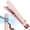 Pink, variant on FETERVIC 2-in-1 Airflow Curling Iron Flat Iron, Hair Straightener & Curler, 1 inch Curling Wand with 20 Million Negative Ions, 4 Temp Settings, Dual Voltage for Travel