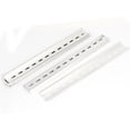thumbnail image 1 of Unique Bargains Metal U-Groove Drawer Slides Slotted DIN Rail Silver Tone 25cm Long 5Pcs, 1 of 2