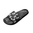 thumbnail image 2 of Jrysaedy Skull Rose Pattern Women's Thick Sole Flip Flops - Summer Comfort Beach Sandals with Non-Slip Design & Lightweight EVA Material, 2 of 7