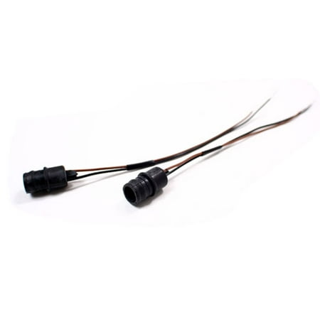 Pigtail Socket - T10 194 168 W5W RUBBER BULB SOCKETS W/ PIGTAIL WIRING - PAIR