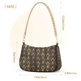 thumbnail image 3 of FORMRS Womens Shoulder Bag with Chain Strap Clutch Purse Cute Tote Handbag, Black Floral Pattern, 3 of 7