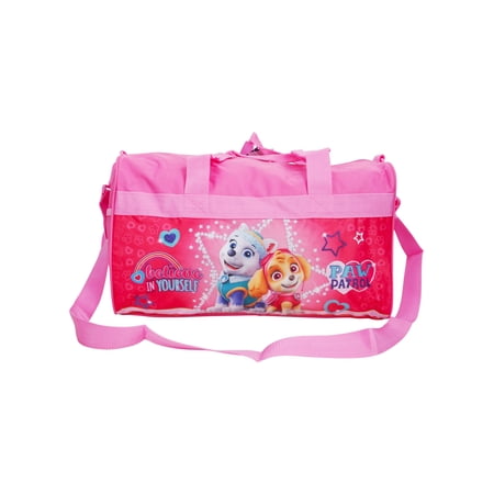 Nickelodeon Girls Paw Patrol Duffel Bag 18" - Believe in Yourself Pink