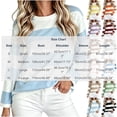thumbnail image 3 of Bzdzmqm Womens Long Sleeve Striped Pullover Tops Casual Crew Neck Sweaters Fall Winter Loose Fit Knit Tees for Daily Work Office Outfits, Purple XL, 3 of 5