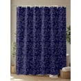 thumbnail image 4 of Fsddascl Navy Blue Floral Shower Curtain Set - 72" x 78" Washable Bathtub Curtain with 12 Hooks, Vintage Farmhouse Abstract Flowers Waterproof Fabric Stall Shower Curtains for Bathroom/Bathtub Décor, 4 of 6
