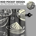 thumbnail image 2 of Kitchen Food Colorful Cooking Chef Kitchen Curtains 54x18 Inch Window Curtain over Sink Kitchen Curtains Set Small Short Tier for Bathroom Cafe Rod Pocket, 2 of 3