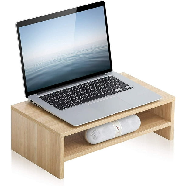 Étagère de bureau ergonomique polyvalente pour moniteur et ordinateur  portable avec pince