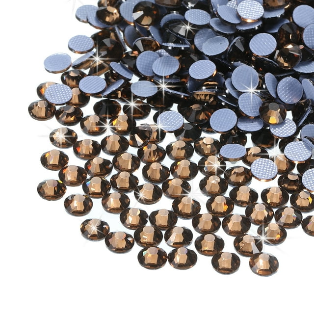 Uxcell 2880 Pcs Hotfix Strass Flatback Cristal Verre Gemmes SS10 2.9mm Or Foncé