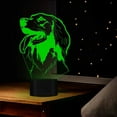 thumbnail image 4 of YSITIANNA 3D Dog Night Light Lamp Illusion Night Light 7 Color Changing Table Desk Decoration Lamps Gift Acrylic Flat ABS Base USB Cable Toy STNL#2084, 4 of 5