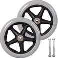 thumbnail image 1 of 6 Inch Front Caster,2pcs Wheelchair Replacement Wheels,non-slip Solid Tire,150mm Gray In Blackgray, 1 of 5