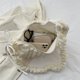 thumbnail image 2 of Bolsos de burbujas para mujer, bolsos de mano de color sólido con correa suave con cordón (blanco), 2 of 8
