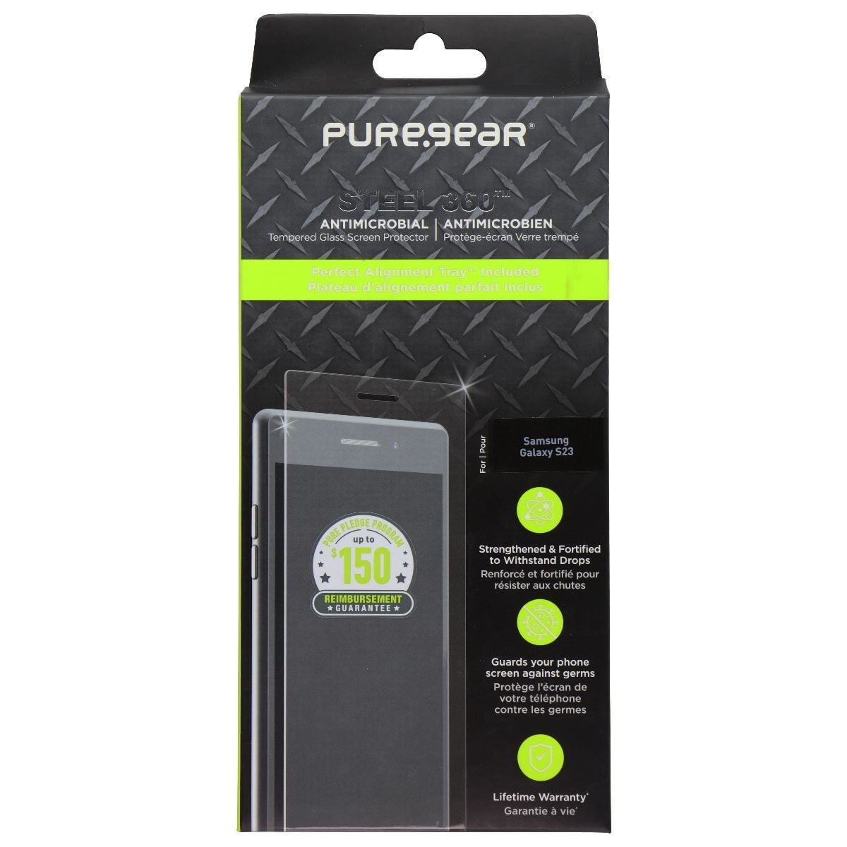 PureGear Steel 360 Screen Protector for Samsung Galaxy S23 - Clear ...
