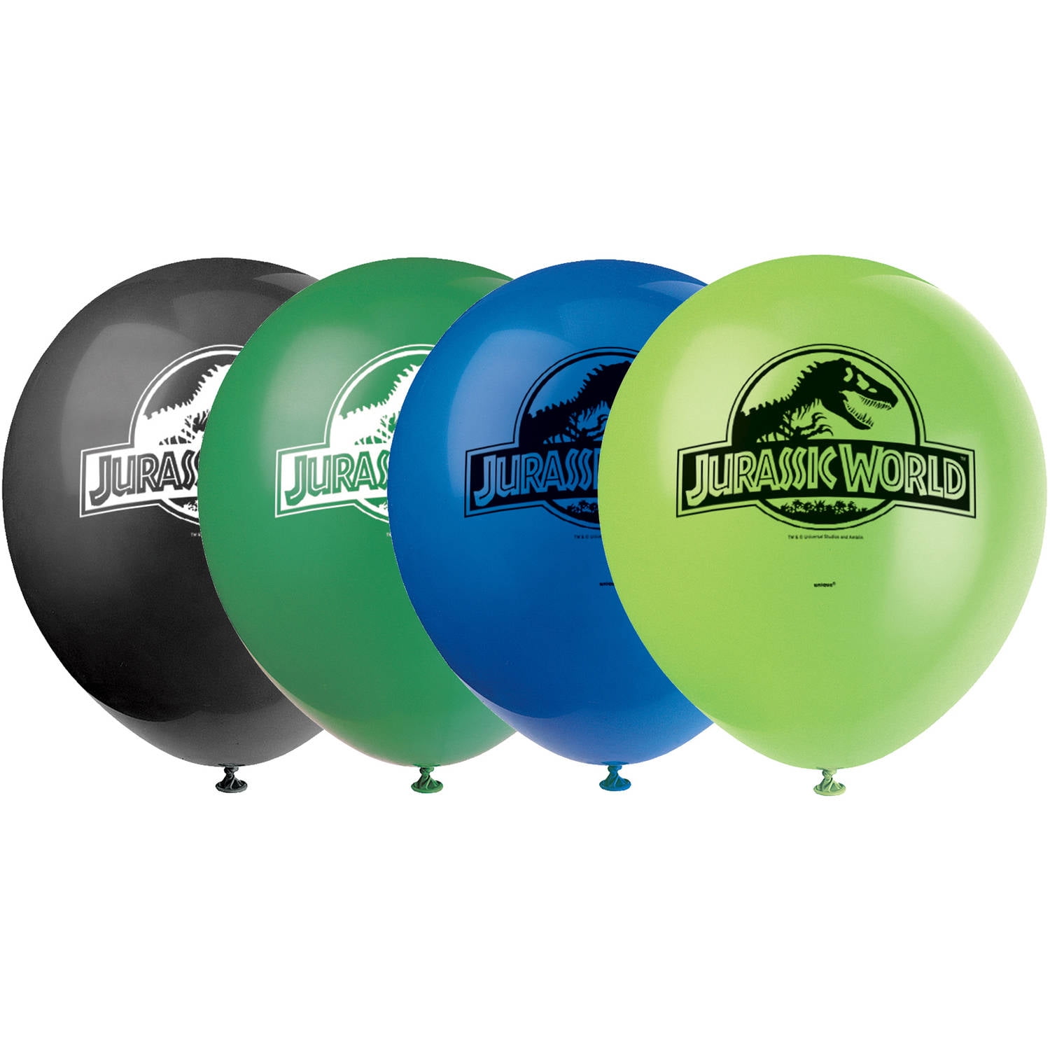 12 Latex Jurassic World Balloons 8ct