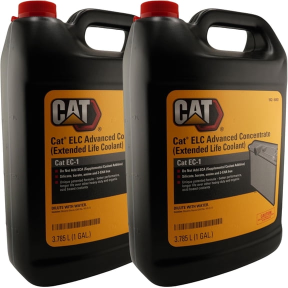 CAT 542-6493 (5426493) ELC Advanced Extended Life Coolant Concentrate – 1 Gallon Bottles (Pack of 2) – Genuine EC-1 Coolant, Dilute with Ion-Free Water, Contains Bittering Agent
