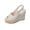 Beige, variant on Women's Peep Toe Wedges Elegant Slingback Sandals Fashion Buckle Ankle Strap Non Slip Wedge Sandals