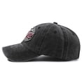 thumbnail image 4 of XIAOCHA Mens Distressed Patch Baseball Cap Adjustable Hat Band Outdoor Daily Dad Hat,Black, 4 of 8