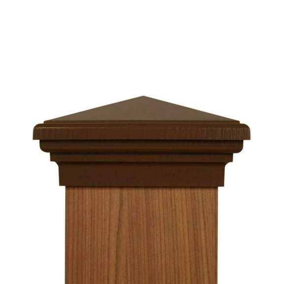 6x6 Post Cap ? Brown Pyramid Top