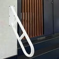 thumbnail image 3 of ToppiJoy 5" U-shaped Handrails for Outdoor Steps, Upgraded Wall Mount Handrail for Indoor, Stair Railing for Garage Porch Garden Entry Steps, White, 3 of 15