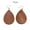 Brown, variant on New Monogram Blank Wood Teardrop Earrings for Women Costume Wooden Drop Jewelry