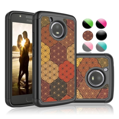 Moto E Cases And Covers Moto E4 Case,Moto E 4th Generation Case,2017 Motorola Moto E 4th Generation Cover,Njjex Cube Style Shock-Absorption Protective Cover For Motorola Moto E 4th Generation ()