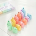 thumbnail image 4 of 4PCS Macaron Color Mini Soft Tip Highlighter Pens Color Large Volume Markers Pen Journal Fluorescent Pen Student Stationery, 4 of 5