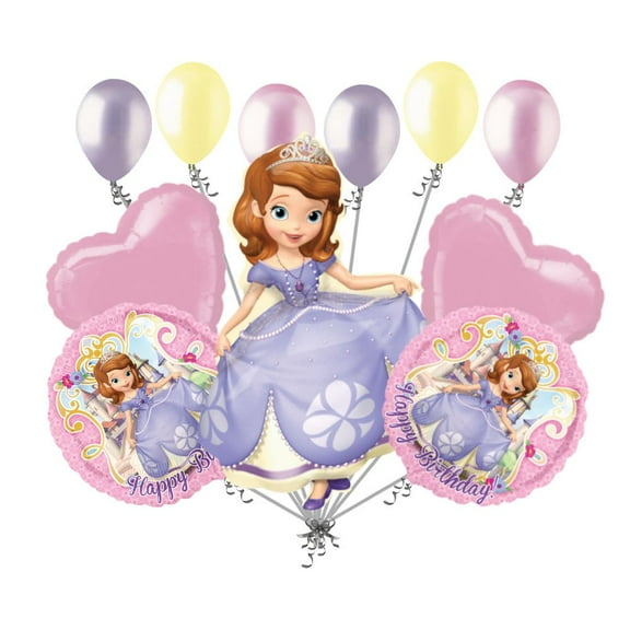 11pc Sofia the First Happy Birthday Balloon Bouquet Party Disney Princess Sophia
