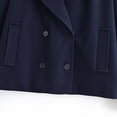 thumbnail image 5 of GigrtiJin Women Jacket Solid Color Lapel Button Long Sleeve Outwear with Pocket Fall Winter Trendy Casual Outcoat, 5 of 6