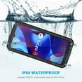 thumbnail image 2 of MYKOMI for Moto G Pure Waterproof Phone Case, IP68 Dustproof with Built-in Screen Protector, Rugged Full Body Shockproof Phone Cover for Motorola G Pure (2021), Black/Clear, 2 of 7