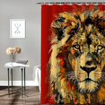 thumbnail image 2 of Orinice Lion Bathroom Decor Set, Colorful Luxurious Graphic Print Polyester Fabric Fashion Shower Curtain with Hooks, Waterproof Bathroom Decor, 100% Polyester 36x72, 2 of 7