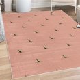 thumbnail image 1 of Sea Animals Decorative Rug, Pattern of Shark Fins Speedy Fish Hunting Minimalistic Design Art Print, Quality Carpet for Bedroom Dorm and Living Room, 6 Sizes, Dark Mustard, by Ambesonne, 1 of 4