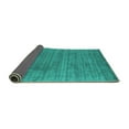 thumbnail image 2 of Ahgly Company Indoor Square Abstract Turquoise Blue Contemporary Area Rugs, 4' Square, 2 of 4