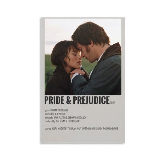 Classic Movie Pride And Prejudice Poster (9) Canvas Wall Art Poster Decorative Bedroom Modern Home Print Picture Artworks Posters 24x36inch(60x90cm)