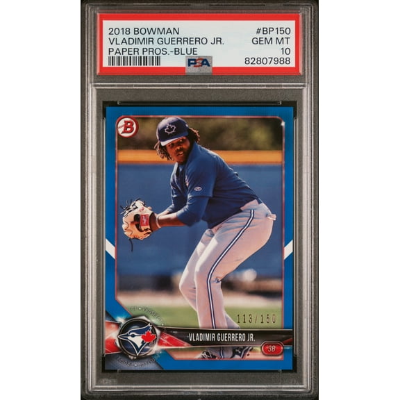 2018 Bowman Paper Blue Vladimir Guerrero Jr. #BP150 /150 PSA 10