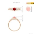 thumbnail image 5 of ANGARA Natural Aeon Vintage Style Ruby and Diamond Three Stone Engagement Ring in 14K Rose Gold for Women (Size-4mm) | July Birthstone, Anniversary, Jewelry Gift for Women | Natural Ruby Ring, 5 of 10
