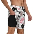 thumbnail image 3 of Balery Lilies Flowers Mens Swim Trunks Swim Shorts for Men Quick Dry Inseam Beach Shorts with Compression Liner Pocket-Large, 3 of 9
