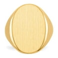 thumbnail image 4 of 14k Yellow Gold Brushed Polished Solid Back Mens Signet Ring Size 10 Ring for Men - 15.4 Grams, 4 of 6