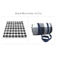 thumbnail image 2 of 79''x59'' Outdoor Picnic Blanket Waterproof with Shoulder Strap for Beach and Camping（Black+White+Gray Grille）, 2 of 4