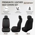 thumbnail image 4 of Fundas para Asientos de Auto CAROMOP de Cuero PU Impermeables, Set Delantero, 4 of 7