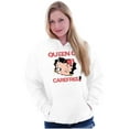 thumbnail image 3 of Betty Boop Cartoon Queen Of Carefree Hoodie Sweatshirt Women Brisco Brands M, 3 of 6